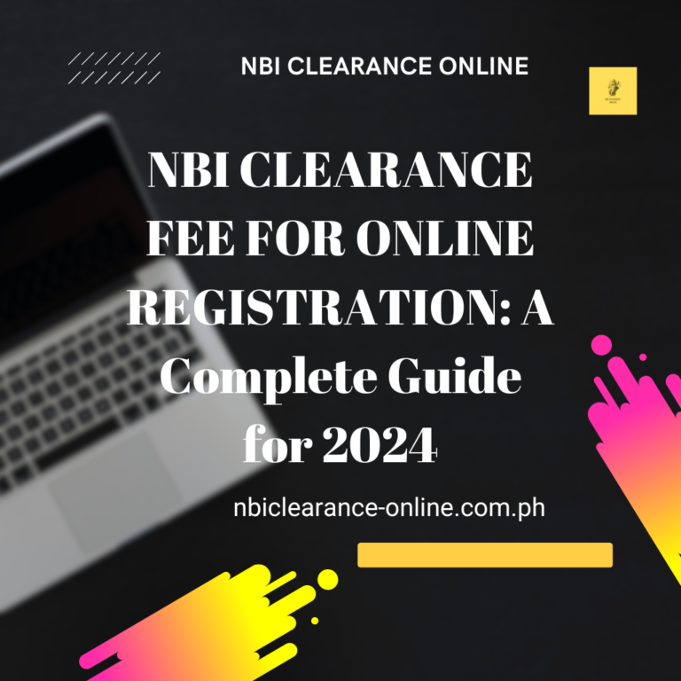 NBI CLEARANCE FEE FOR ONLINE REGISTRATION